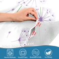 thumbnail image 3 of Yayeee Kitchen Curtains Tier Pair Light Filtering 27"x24" Rod Pocket Short Cafe Window Panel, Purple Birds, 3 of 7