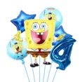 thumbnail image 3 of Juego de 6 globos de Bob Esponja y Patricio Estrella para fiesta de cumpleaños, globos de helio, suministros para fiesta de baby shower para niño y niña, 3 of 5