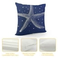 thumbnail image 4 of Leisuo Throw Pillow Cover Beach Starfish On Navy Blue Background Cushion Cover Coastal Sea Theme Home Decorative Pillowcases for Sofa Couch Porch, 4 of 5