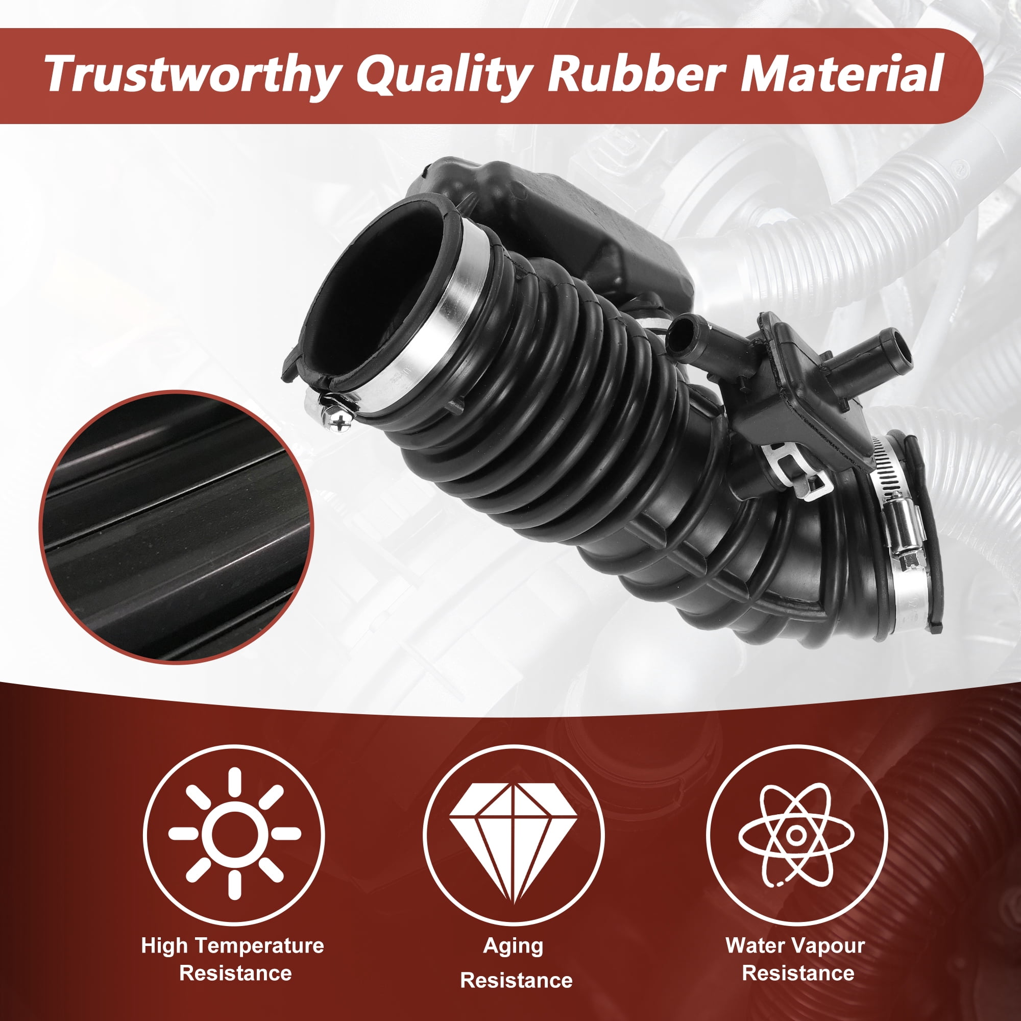Unique Bargains Left Engine Air Intake Tube Hose for Nissan 370Z and for Infiniti G37