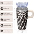 thumbnail image 3 of 20oz Stainless Steel Tumbler with Lid and Straw, Bohemian Insulated Coffee Cup, Double Wall Vacuum Travel Mug, Leakproof Thermal, 3 of 5