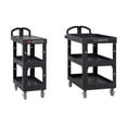 thumbnail image 5 of Rubbermaid Brute 3-Shelf Heavy-Duty Ergo Utility Cart Small Black 2203280, 5 of 5