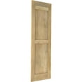 thumbnail image 3 of Ekena Millwork 18"W x 44"H Americraft Two Equal Flat Panel Exterior Real Wood Shutters (Per Pair), Unfinished, 3 of 12