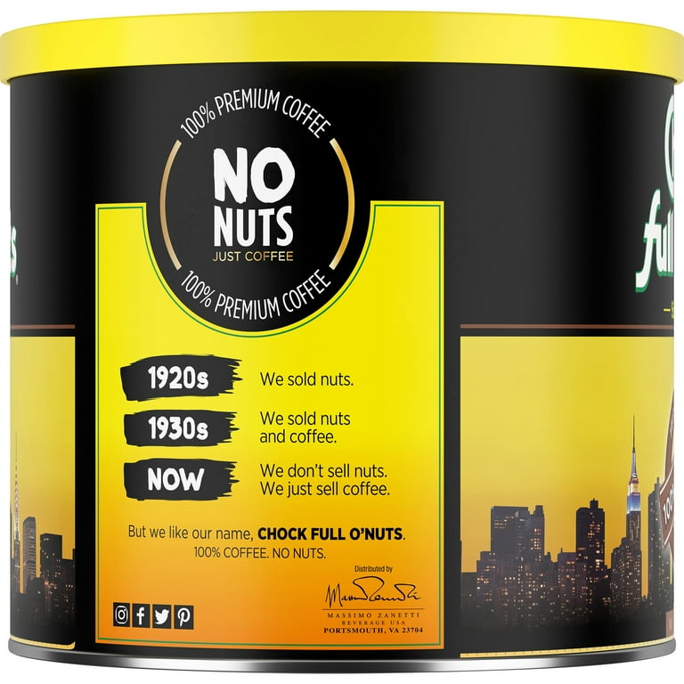 Chock Full o'Nuts® Arabica Grounds, 100% Colombian Medium Roast