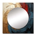 thumbnail image 2 of Designart "Spiral Euphony" Abstract Spirals Square Mirror Wall Decor Transitional - Large Gold Square Bathroom Mirror - Square Printed Wall Mirror Art, 2 of 5