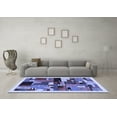 thumbnail image 3 of Ahgly Company Indoor Round Abstract Blue Contemporary Area Rugs, 6' Round, 3 of 4