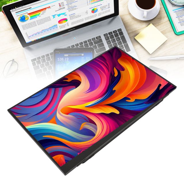 Laptop Portable Screen, HD 1080P 15.6 Inch Portable Display Lightweight Mini HD Multimedia Interface for Work