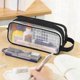 thumbnail image 5 of Grid Mesh Pencil Case 2 Compartment Pen Bags Clear Handheld Multifunction Pencil Pouch for Teen Stud, 5 of 5