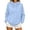 Blue, variant on Womens Oversized Hoodie Fleece Sweatshirts Long Sleeve Pullover With Pocket Hooded Neck Sweatshirt Women 2026 Fall Fashion Oversized Drawstring Pullover Sweatshirts Winter Clothes