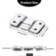 thumbnail image 2 of Flush Mount Brackets, Headboard Wall Fixing Brackets Wall Mount Interlocking Z Clip Hook Hardware For Furniture Connecting, Pictures Mirrors Frames Ha, 2 of 5