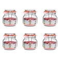 thumbnail image 1 of 6 Frascos Hermético Vidrio Tapa De Broche Contenedor 750 Ml, 1 of 3