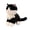 Black cat, variant on Lovely Simulation Cats Plush Toy with Sitting Pose for Room Decoration Cuddle Companion Friend for Comfort