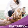 thumbnail image 2 of POODLIE Pet Grooming Dematter and Shedding Comb Tool, Twin-Blade Undercoat Rake for Cats and Dogs with Medium and Long Hair, Gentle on Pets with Sensitive Skin, Comfortable to Use Ergonomic Handles, 2 of 5