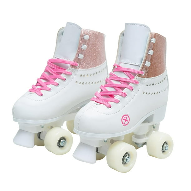 Patines de 4 ruedas para niñas Fuxion Sports Escarcha blanco 22 Talla 22 MX = Talla 34 Europa