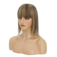 thumbnail image 2 of HAIRRO Human Hair Toppers For Women 100% Remy Topper With/Without Bangs 13*15CM Silk Base Clip In Topper 14inch - Blonde, 2 of 9