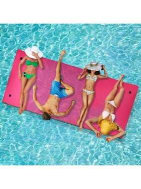 HALLOLURE 12.8*5FT/8.5*6FT Floating Water Pad Mat for Pool, Beach, Ocean, Lake, 3 Layer Floating Foam Fun Mat for Water Recreation and Relaxing, Indoor carpet