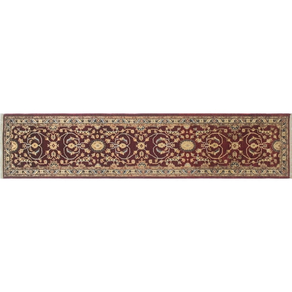 noori rug peshawar hani drk. hand-knotted red area rug