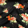 thumbnail image 2 of Sonakshi Fashion Black Printed Fabric Flower Poly Crepe 52 Inch Wide Bundles for Sewing, By The Yard, 2 of 3