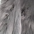 thumbnail image 3 of Charcoal Faux Fur Fabric Long Pile Mongolian by Half Yard, 3 of 3