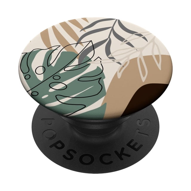 PopGrip Neutral Boho Monstera Plants Designs Co. Beige