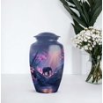 thumbnail image 7 of Elephant Large Burial Urns For Mother & Father - Blue Mini Urns For Human Ashes Set Of 4 - Cherry Blossoms Keepsake Cremation Urn For Adult Men - Burial Urn For Cremated Remains, Combo (10&3) Inch, 7 of 7