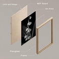 thumbnail image 4 of PixonSign Framed Canvas Print Wall Art Set - Black & White Duotone Hanging Flowers Posters - Set of 3 Nature Farmhouse Decor Minimalist Pastel Botanical Wall Décor for Living Room - 11"x14" Natural, 4 of 5