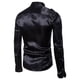 thumbnail image 3 of Blusa y camisa de manga larga con cuello alto para hombre, estilo informal, con botones y retazos, de poliéster., 3 of 3