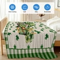 thumbnail image 4 of St. Patrick's Day Cooling Blanket,Lightweight Breathable Summer Throw Blanket with Double Sided Cold Effect,Gnomes Shamrock Farmhouse Plaid Beige Picnic Blankets Bed Sheet for Hot Sleepers 50"x60", 4 of 8