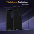 thumbnail image 4 of FABEN-Anshow Heavy Duty Case for Samsung Galaxy S23 FE, Military Grade Shockproof Rugged 3 Layer Hard Protective Cover Dustproof Durable Impact-Absorbing Design with Port Protection, Black, 4 of 4