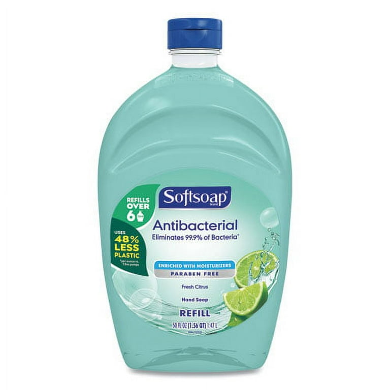 Antibacterial Liquid Hand Soap Refills, Fresh, Green, 50 oz Antibacterial Liquid Hand Soap Refills, Fresh, Green, 50 oz