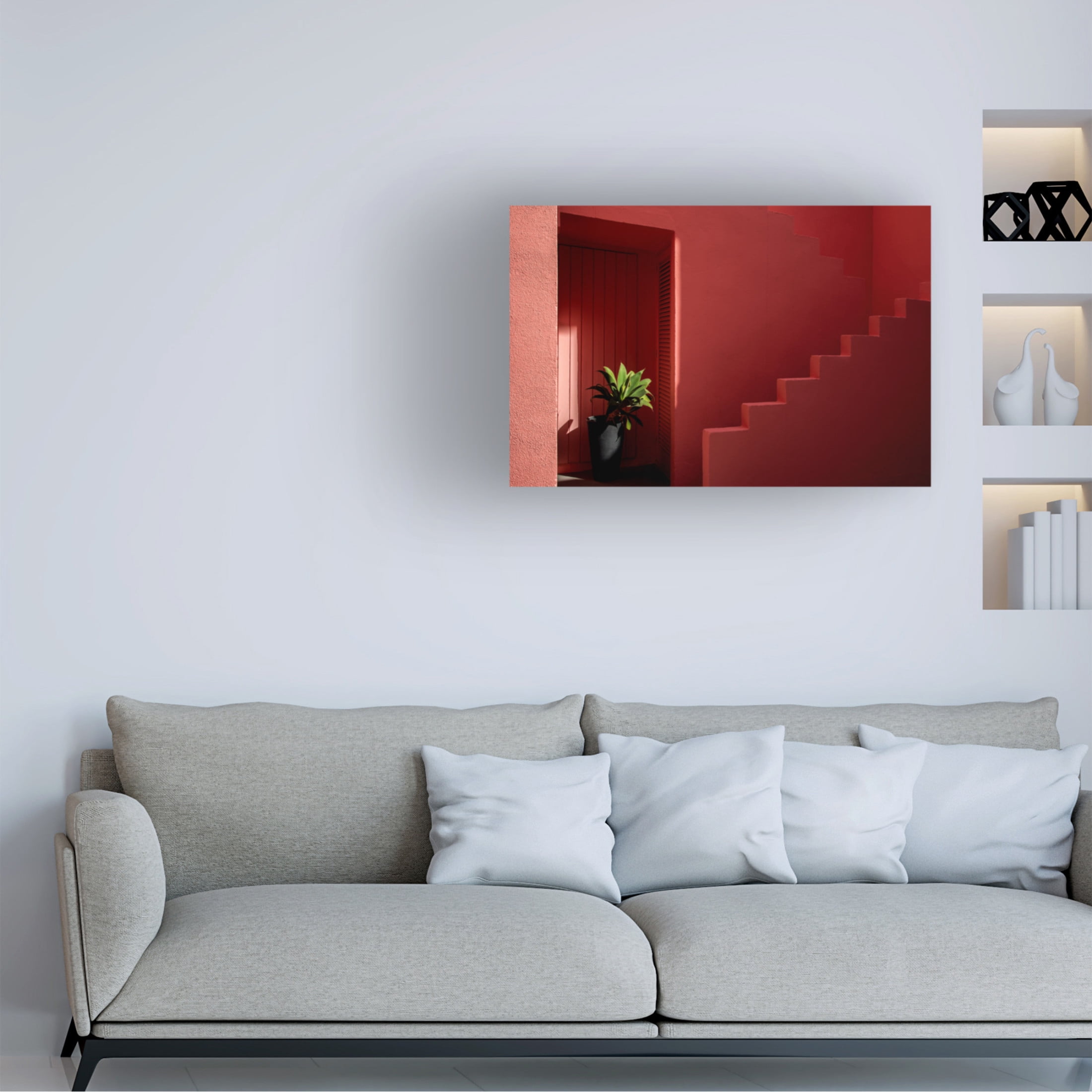 Trademark Fine Art Linda Wride Muralla Roja 6 Canvas Wall Art