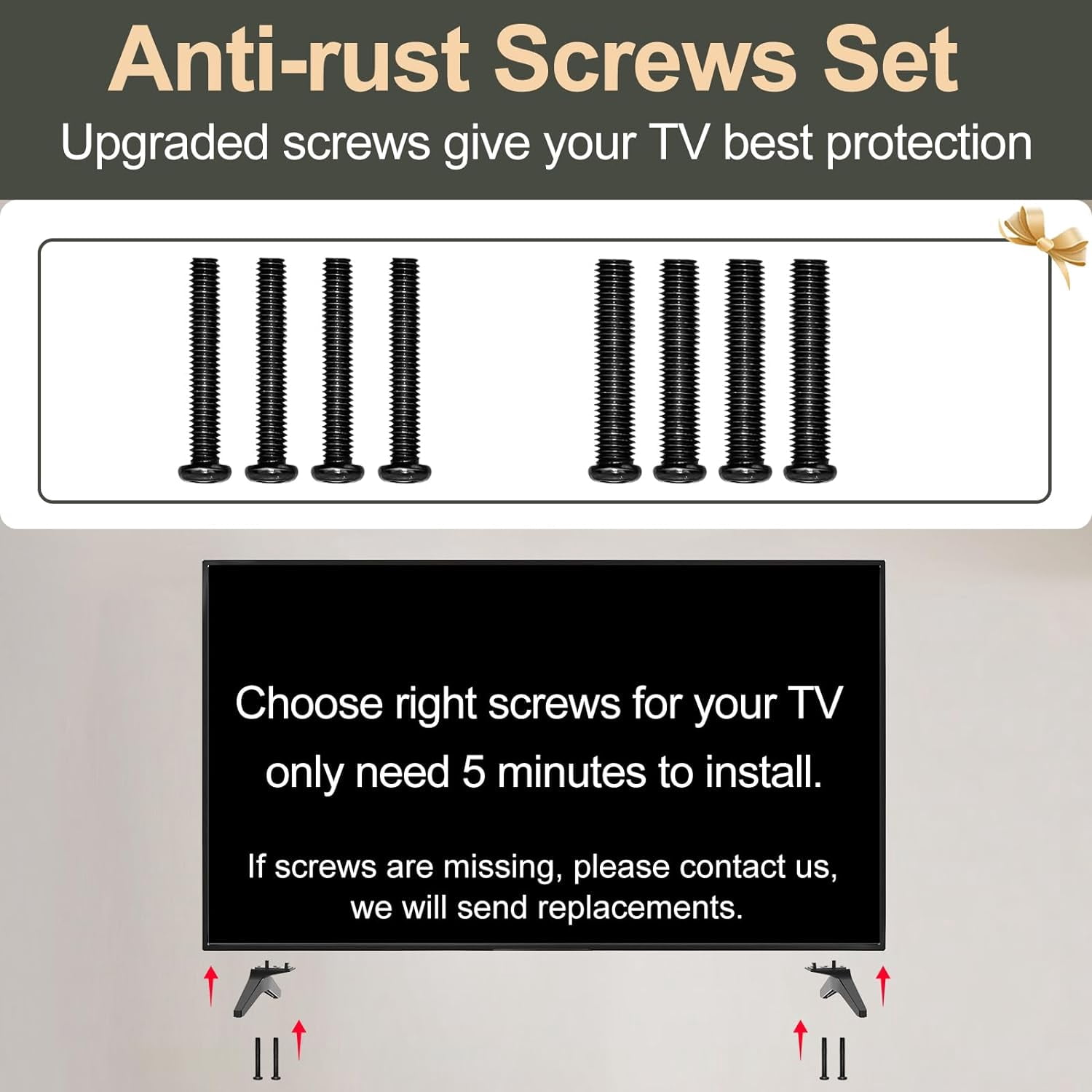 Stand for LG TV Legs Replacement, TV Stand Legs for LG 49 50 55 Inch TV 55UK6500 55UJ6540 55UM7300 55UN6900 55LJ5500UA 49UJ6300 49UK6300 49UM7300 49UN6900 50UK6300 50UK6500 50UM7300 50UN6900 wr Screw