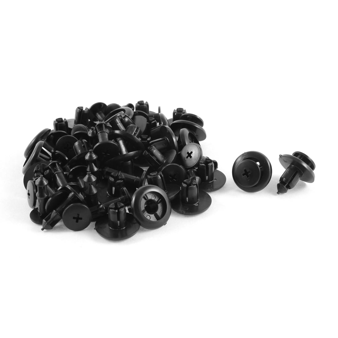 New 9mm Push in Height Black Nylon Clips Fasteners Rivets R3090 