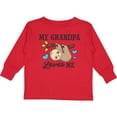 thumbnail image 3 of Inktastic My Grandpa Loves Me with Sloth and Hearts Boys or Girls Long Sleeve Toddler T-Shirt, 3 of 5