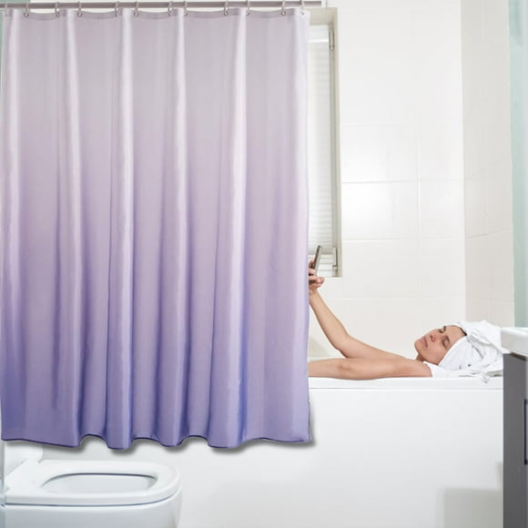 XYAIYT Gradient Digital Printing Bathroom Curtains-Waterproof Easy to Clean-Reinforced Grommets for Easy Installation-Perfect for Home Hotel Use,Purple