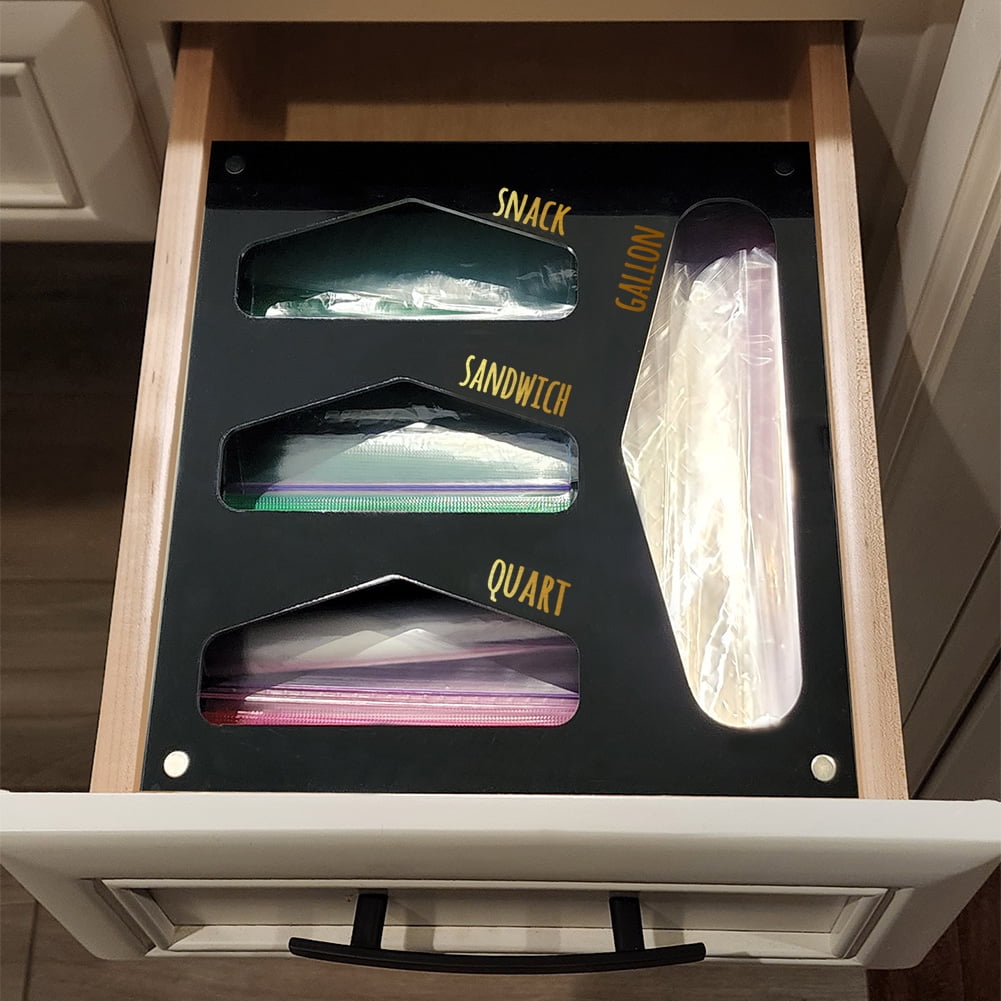 White Acrylic Kitchen Storage Bag Organizer w/ 4 Non-Slip Pads – Moderne  Luxe