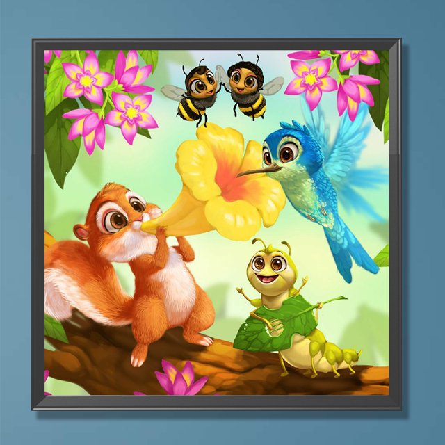 Cuadros Decorativos 5D bricolaje taladro redondo completo diamante pintura Animal Kit decoración del hogar (V4124) Wdftyju embutido en tela