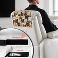 thumbnail image 4 of TSOVTHRID Cats Pattern Non Slip Headrest Protector for Recline Chair Waterproof Recliner Headrest Cover 17x27in PU Leather Couch Head Rest Slipcover for Furniture, 3 Pieces, 4 of 7