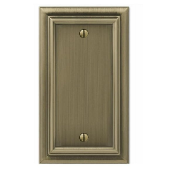 Blank Cast Metal Continental Wallplate, Brushed Brass