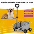 thumbnail image 3 of Pet Stroller Dog Cart, 4 Wheels Folding Small Dogs Cats Stroller, Pet Strolling Cart for Travelling Shopping Walking Playing, 3 of 8