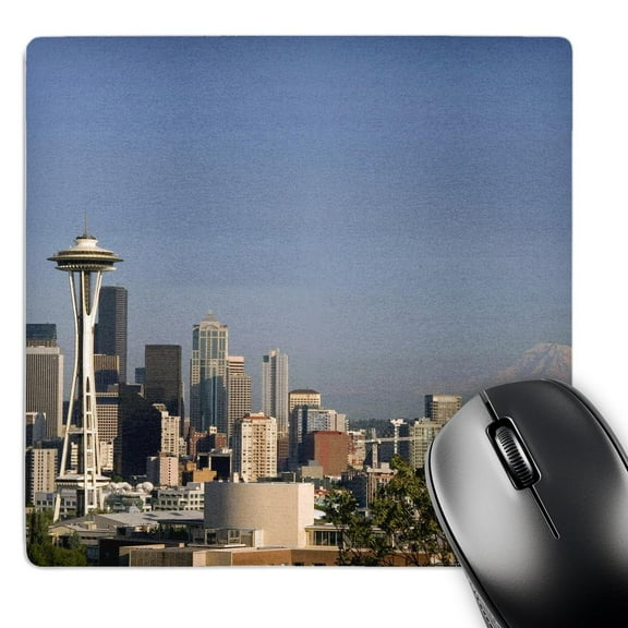 3dRose, Seattle with Mt Rainer, Washington - US48 DFR0061 - David R. Frazier, MousePad