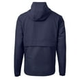 thumbnail image 3 of Men's Cutter & Buck  Navy Tacoma Rainiers  Charter Eco Recycled Half-Zip Anorak Jacket, 3 of 3