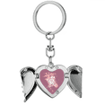 thumbnail image 1 of Purple Pinto Painted Animal Heart Angel Wing Key Chain Holder, 1 of 3