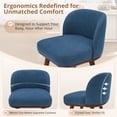 thumbnail image 7 of Carolayne 26" Bar Stool Set of 2 with Upholstered Back, for Home Kitchen, Dark Navy, 7 of 7