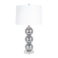 thumbnail image 2 of Sagebrook Home Modern Glass Orbs Table Lamp, Smoke Color, Metal Base, Linen Shade - 15" x 15" x 28", 2 of 9
