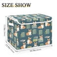 thumbnail image 5 of Yayeee Collapsible Cube Storage Bin with Lid Fabric Closet Decorative Basket with Handles, Blue Cartoon Dog Pattern, 5 of 7