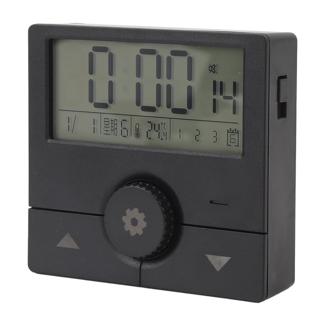 Horloge Électronique LED, Design Moderne, 3 Alarmes, Répétition, Affichage de la Température, Matériau ABS, Format 12/24H, Options de Son d'Alarme, Répétition 5 Min, 23H 59M 29S Compte à Rebours, Prise