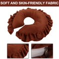 thumbnail image 4 of Almohada facial Cojín de soporte para el cuello en forma de U Cama de masaje Almohada facial Salón de spa Mesa de masaje Almohada para la cuna Cojín para la siesta Belleza(Café) EOTVIA NO, 4 of 6