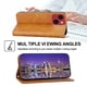 thumbnail image 2 of Funda de piel sintética estilo empresarial para iPhone 14 Plus con tarjetero Lenyard, 2 of 5