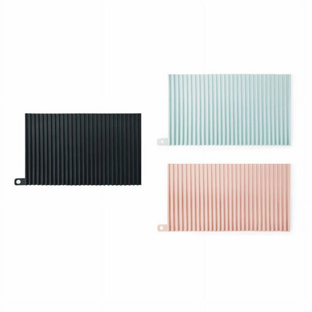 Tapete de drenaje, tapete de mesa, mantel individual, tapete calefactor, tapete calefactor de 3 piezas (negro + rosa + azul claro) oso de fresa Electrónica